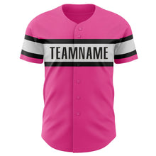 Charger l&#39;image dans la galerie, Custom Pink White-Black Authentic Baseball Jersey
