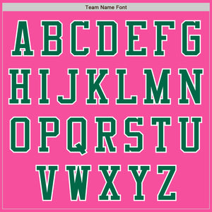 Custom Pink Kelly Green-White Authentic Baseball Jersey