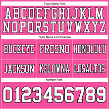 Laden Sie das Bild in den Galerie-Viewer, Custom Pink White-Black Authentic Football Jersey
