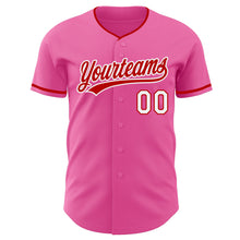 Загрузить изображение в средство просмотра галереи, Custom Pink Red-White Authentic Baseball Jersey
