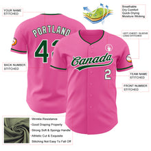 Load image into Gallery viewer, Custom Pink Green-White Authentic Baseball Jersey
