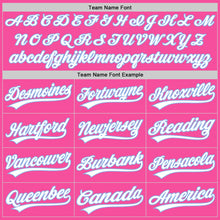 Load image into Gallery viewer, Custom Pink White-Light Blue Authentic Baseball Jersey
