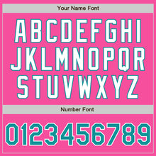 Laden Sie das Bild in den Galerie-Viewer, Custom Pink Teal-White Authentic Baseball Jersey
