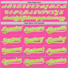 Load image into Gallery viewer, Custom Pink Neon Green Black-White Authentic Baseball Jersey

