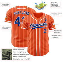Laden Sie das Bild in den Galerie-Viewer, Custom Orange White Pinstripe Royal-White Authentic Baseball Jersey
