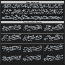 Laden Sie das Bild in den Galerie-Viewer, Custom Black-Silver Gradient Classic Vertical Stripe Authentic Baseball Jersey
