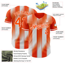 Load image into Gallery viewer, Custom Orange-White Gradient Classic Vertical Stripe Authentic Baseball Jersey
