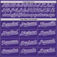 Load image into Gallery viewer, Custom Purple-White Gradient Classic Vertical Stripe Authentic Baseball Jersey
