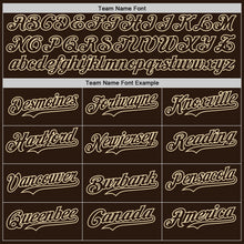 Laden Sie das Bild in den Galerie-Viewer, Custom Brown Cream-Cream Gradient Classic Vertical Stripe Authentic Baseball Jersey
