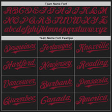 Load image into Gallery viewer, Custom Black Crimson-Cream Classic Vertical Stripe Fluid Liquid Texture Authentic Baseball Jersey
