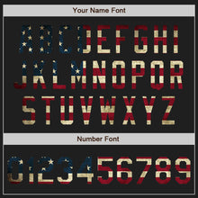 Charger l'image dans la galerie, Custom Black Vintage USA Flag-Cream Classic Vertical Stripe Fluid Liquid Texture Authentic Baseball Jersey
