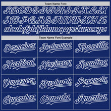 Load image into Gallery viewer, Custom Royal-White Classic Vertical Stripe Fluid Liquid Texture Authentic Baseball Jersey
