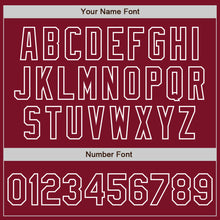 Load image into Gallery viewer, Custom Crimson-White Classic Vertical Stripe Fluid Liquid Texture Authentic Baseball Jersey
