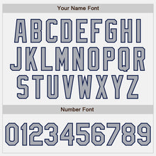 Load image into Gallery viewer, Custom White Gray Teal-Navy Gradient Vertical Stripe Argentina Style Authentic Baseball Jersey
