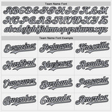 Load image into Gallery viewer, Custom White Gray Midnight Green-Black Gradient Vertical Stripe Argentina Style Authentic Baseball Jersey
