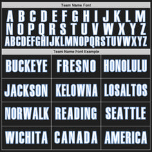 Загрузить изображение в средство просмотра галереи, Custom Black White-Light Blue Classic Color Block Side Panel Stripe Authentic Baseball Jersey
