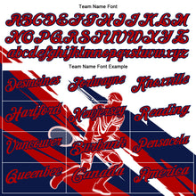 Charger l&#39;image dans la galerie, Custom White Red-Navy 3D Tennis Performance Polo Shirt

