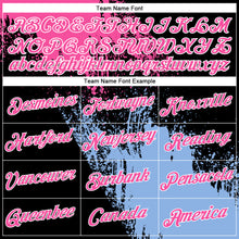 Charger l&#39;image dans la galerie, Custom Pink Black-Light Blue 3D Pattern Design Abstract Brush Stroke Performance Polo Shirt
