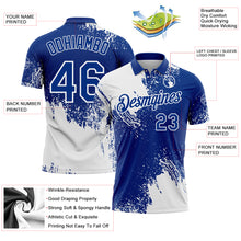 Загрузить изображение в средство просмотра галереи, Custom White Royal 3D Pattern Design Abstract Brush Stroke Performance Polo Shirt
