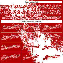 Laden Sie das Bild in den Galerie-Viewer, Custom White Red 3D Pattern Design Abstract Brush Stroke Performance Polo Shirt
