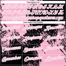 Charger l&#39;image dans la galerie, Custom Light Pink Black-White 3D Pattern Design Abstract Brush Stroke Performance Polo Shirt
