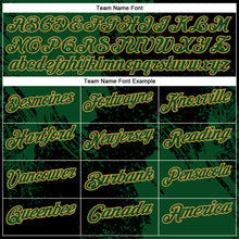 Charger l&#39;image dans la galerie, Custom Green Black-Old Gold 3D Pattern Design Abstract Brush Stroke Performance Polo Shirt
