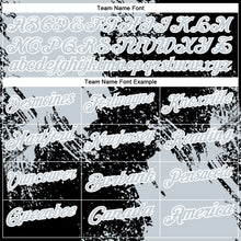 Charger l&#39;image dans la galerie, Custom Silver Black-White 3D Pattern Design Abstract Brush Stroke Performance Polo Shirt
