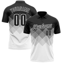 Загрузить изображение в средство просмотра галереи, Custom Black White 3D Gradient Square Shape Performance Polo Shirt
