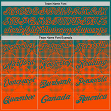 Laden Sie das Bild in den Galerie-Viewer, Custom Teal Orange 3D Gradient Square Shape Performance Polo Shirt
