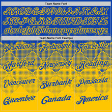 Charger l&#39;image dans la galerie, Custom Thunder Blue Yellow 3D Gradient Square Shape Performance Polo Shirt
