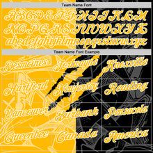 Load image into Gallery viewer, Custom Graffiti Pattern Gold Black-White 3D Scratch Performance Polo Shirt
