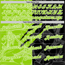 Charger l&#39;image dans la galerie, Custom Graffiti Pattern Neon Green Black-White 3D Scratch Performance Polo Shirt
