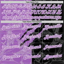 Load image into Gallery viewer, Custom Graffiti Pattern Medium Purple Black-White 3D Scratch Performance Polo Shirt
