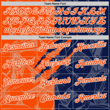 Load image into Gallery viewer, Custom Graffiti Pattern Orange Navy-White 3D Scratch Performance Polo Shirt
