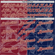 Laden Sie das Bild in den Galerie-Viewer, Custom Graffiti Pattern Crimson Navy-Cream 3D Scratch Performance Polo Shirt
