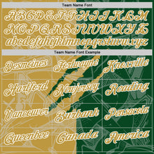 Load image into Gallery viewer, Custom Graffiti Pattern Old Gold Green-White 3D Scratch Performance Polo Shirt
