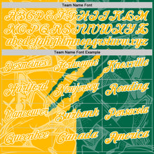 Laden Sie das Bild in den Galerie-Viewer, Custom Graffiti Pattern Gold Kelly Green-White 3D Scratch Performance Polo Shirt
