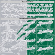 Laden Sie das Bild in den Galerie-Viewer, Custom Graffiti Pattern Gray Kelly Green-White 3D Scratch Performance Polo Shirt
