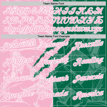 Laden Sie das Bild in den Galerie-Viewer, Custom Graffiti Pattern Light Pink Kelly Green-White 3D Scratch Performance Polo Shirt
