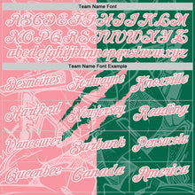 Laden Sie das Bild in den Galerie-Viewer, Custom Graffiti Pattern Medium Pink Kelly Green-White 3D Scratch Performance Polo Shirt
