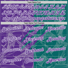 Laden Sie das Bild in den Galerie-Viewer, Custom Graffiti Pattern Purple Teal-White 3D Scratch Performance Polo Shirt
