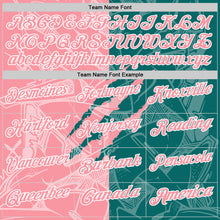 Laden Sie das Bild in den Galerie-Viewer, Custom Graffiti Pattern Medium Pink Teal-White 3D Scratch Performance Polo Shirt
