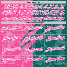 Laden Sie das Bild in den Galerie-Viewer, Custom Graffiti Pattern Pink Teal-White 3D Scratch Performance Polo Shirt
