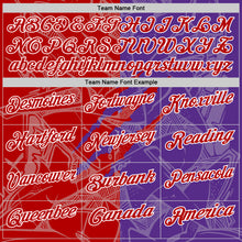 Laden Sie das Bild in den Galerie-Viewer, Custom Graffiti Pattern Red Purple-White 3D Scratch Performance Polo Shirt
