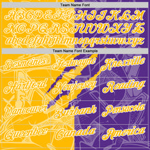 Laden Sie das Bild in den Galerie-Viewer, Custom Graffiti Pattern Gold Purple-White 3D Scratch Performance Polo Shirt
