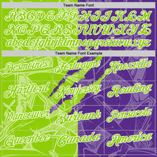 Laden Sie das Bild in den Galerie-Viewer, Custom Graffiti Pattern Neon Green Purple-White 3D Scratch Performance Polo Shirt
