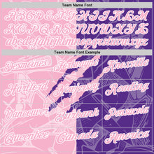 Laden Sie das Bild in den Galerie-Viewer, Custom Graffiti Pattern Light Pink Purple-White 3D Scratch Performance Polo Shirt
