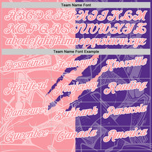 Laden Sie das Bild in den Galerie-Viewer, Custom Graffiti Pattern Medium Pink Purple-White 3D Scratch Performance Polo Shirt
