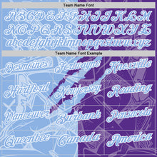 Laden Sie das Bild in den Galerie-Viewer, Custom Graffiti Pattern Light Blue Purple-White 3D Scratch Performance Polo Shirt
