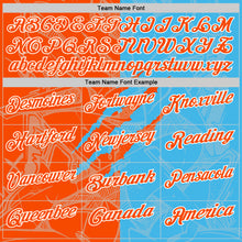 Laden Sie das Bild in den Galerie-Viewer, Custom Graffiti Pattern Orange Sky Blue-White 3D Scratch Performance Polo Shirt
